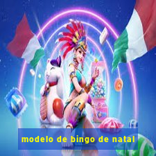 modelo de bingo de natal