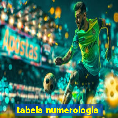 tabela numerologia